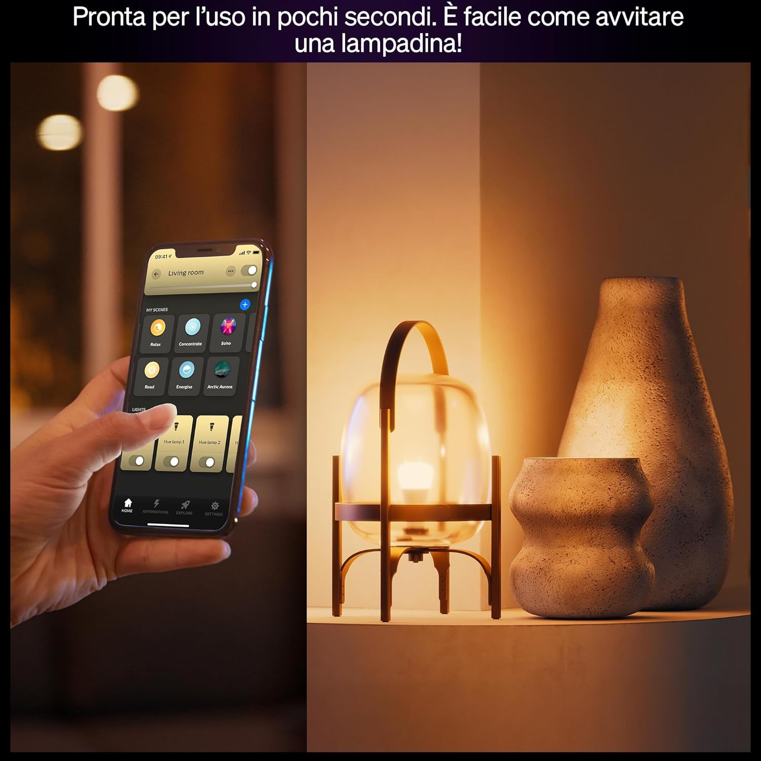 Philips Hue Lampada Smart LED A60 E27, White & Color (2 pz) - immagine 7