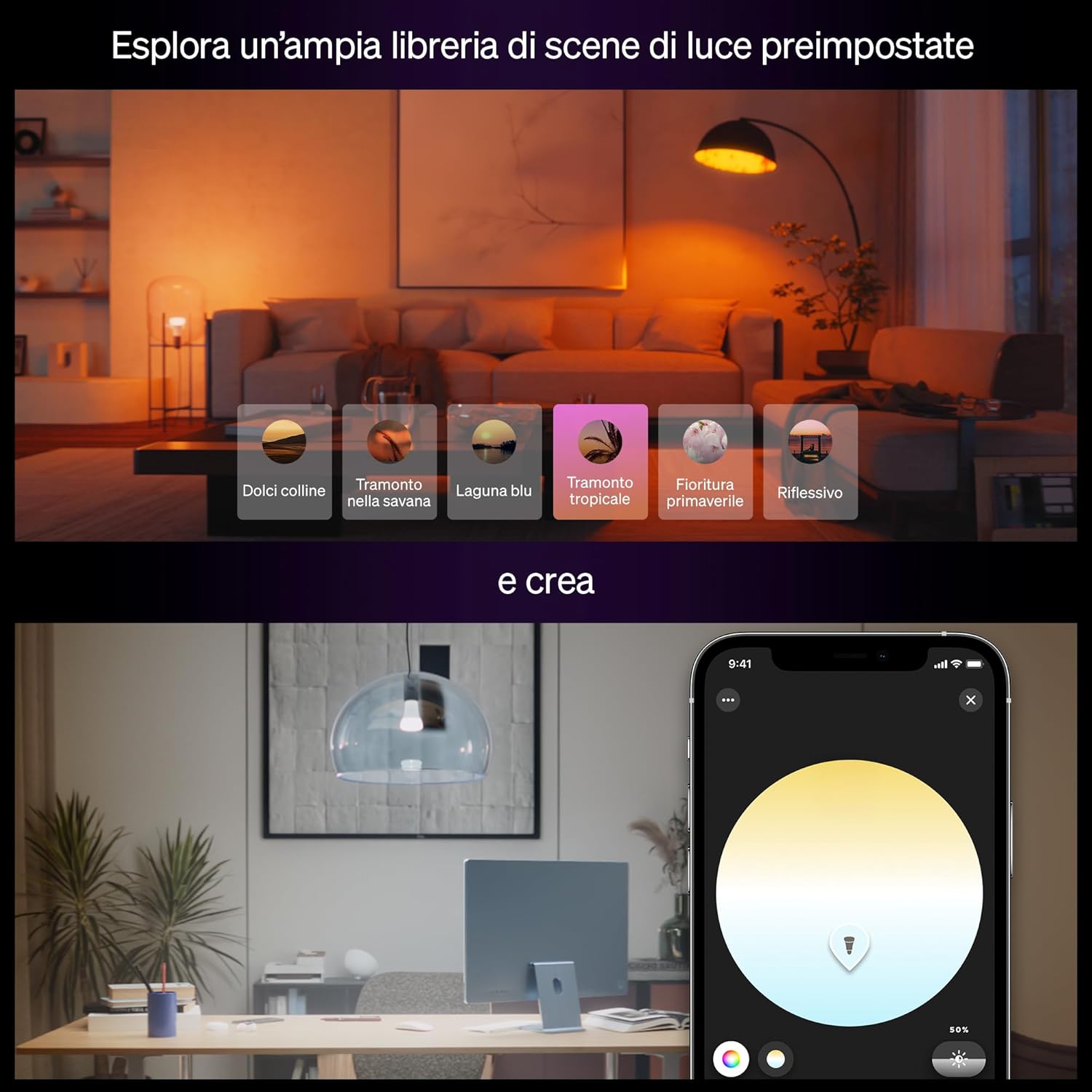 Philips Hue Lampada Smart LED A60 E27, White & Color (2 pz) - immagine 8