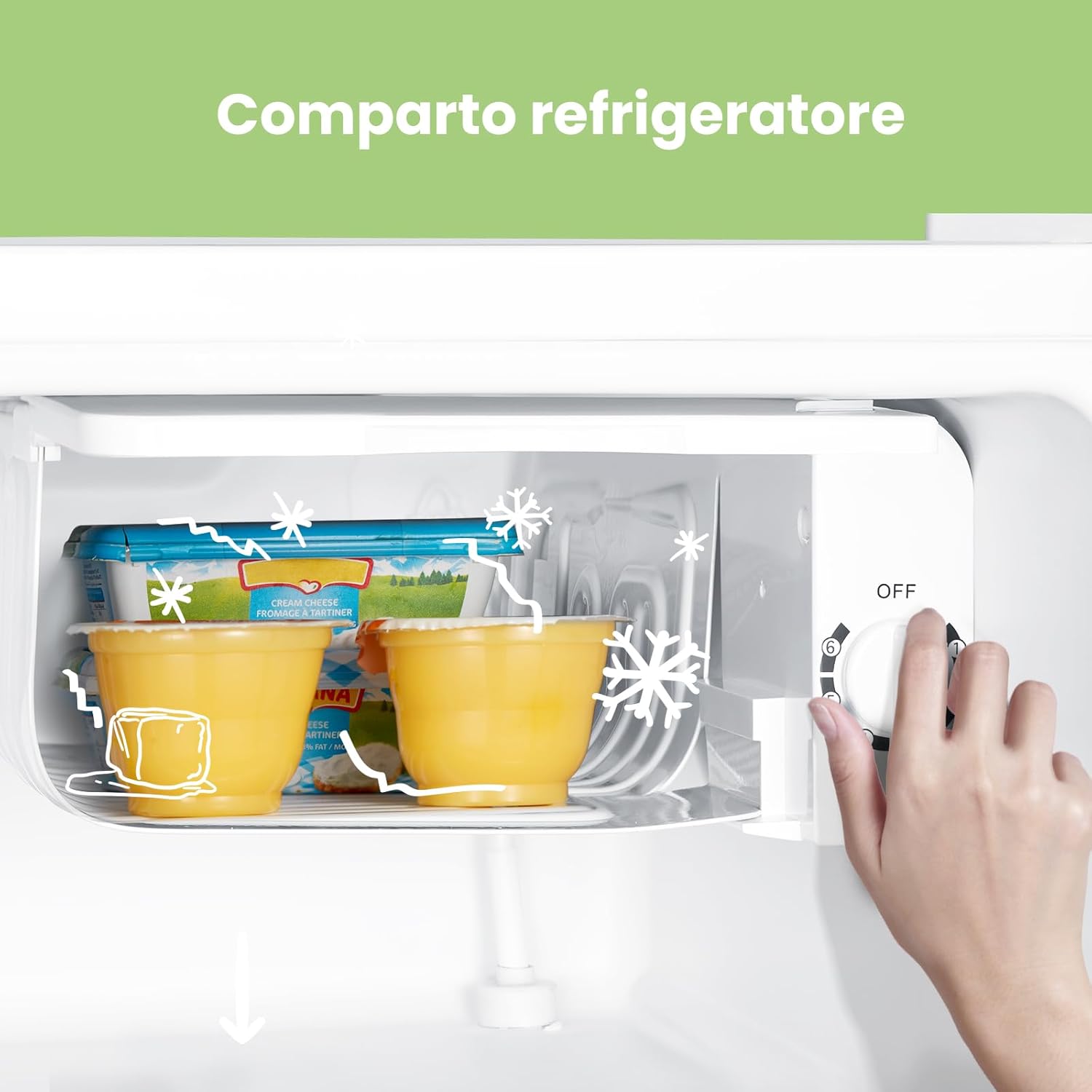 Comfee' RCD50WH2(E) - Mini Frigo Bar 43L, Bianco - immagine 6