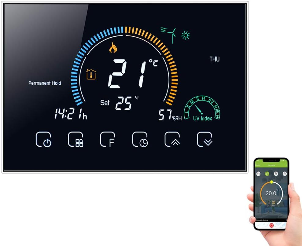 Decdeal Termostato WiFi per Caldaia a Gas con App Vocale