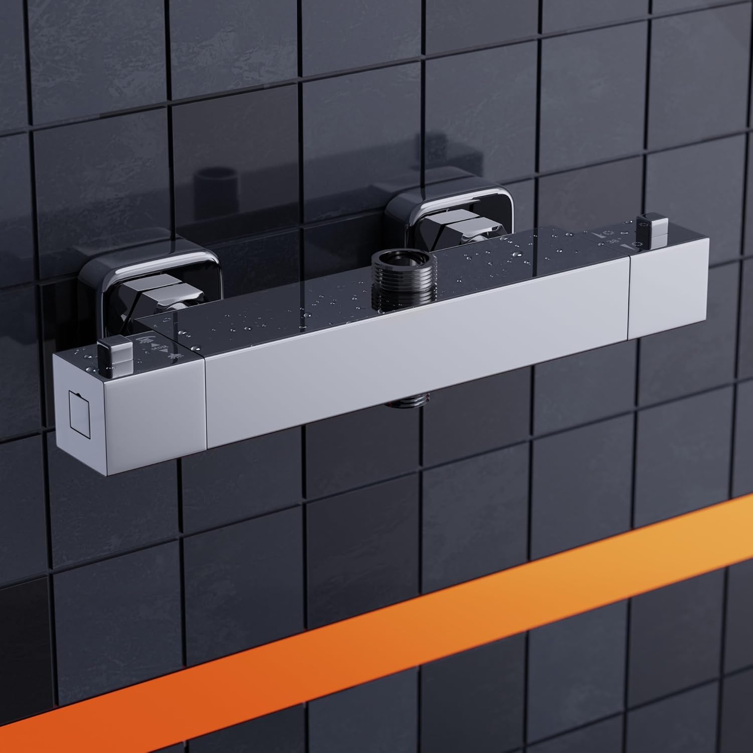 Morado Miscelatore Doccia Termostatico 2 Uscite, Cromato