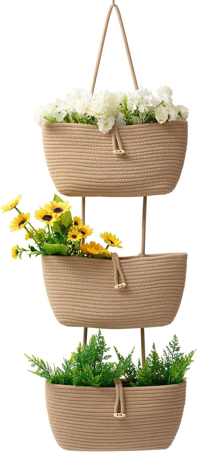 TeoKJ Cestini in Corda di Cotone a 3 Livelli