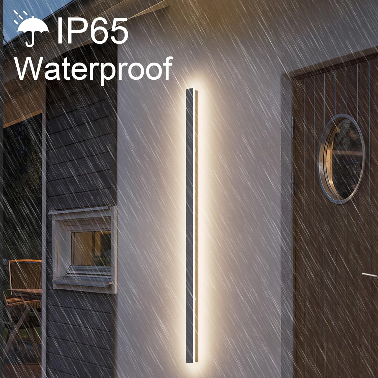 K-bright Applique da Parete per Esterni 45W, Antracite 150cm - immagine 2