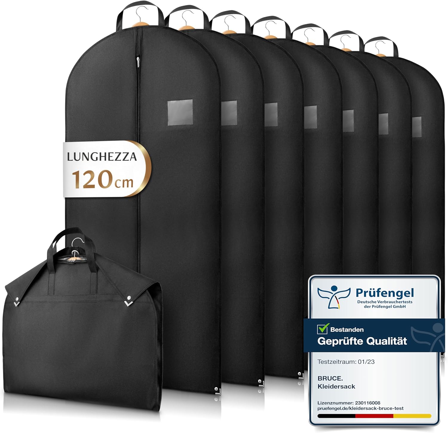 Bruce.® 7x Borsa Porta Abiti da Viaggio 120x60cm