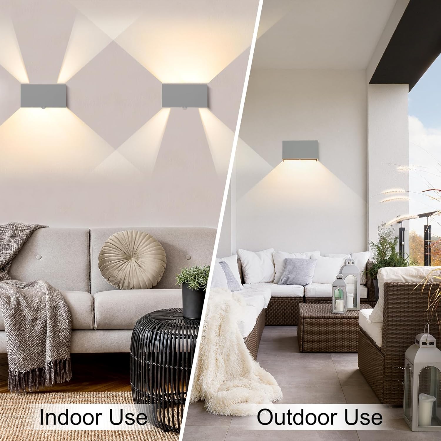 Celavy Lampada da Parete LED Esterni con Sensore, Grigio - immagine 5