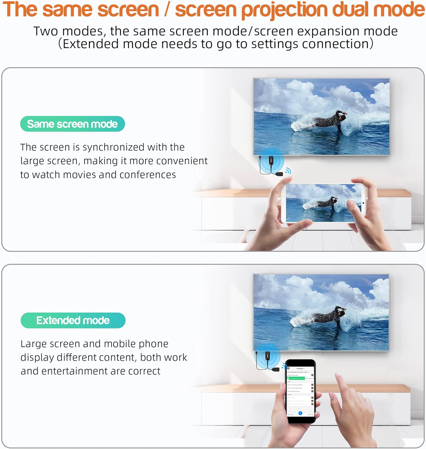 Miracast Dongle HDMI Wireless 4K per Streaming - immagine 4