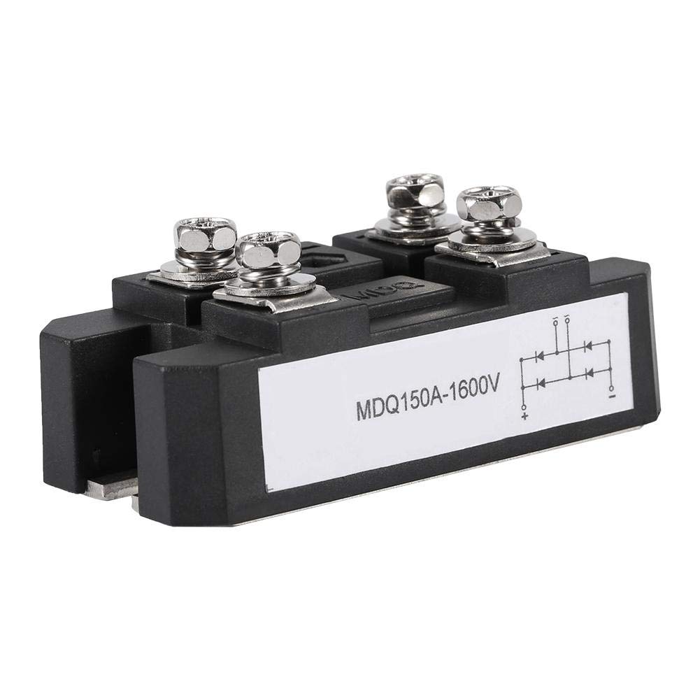 Raddrizzatore a Ponte monofase Modulo raddrizzatore a Ponte a diodi monofase Nero Uscita Amplificatore CC 150A ad Alta Potenza 1600V
