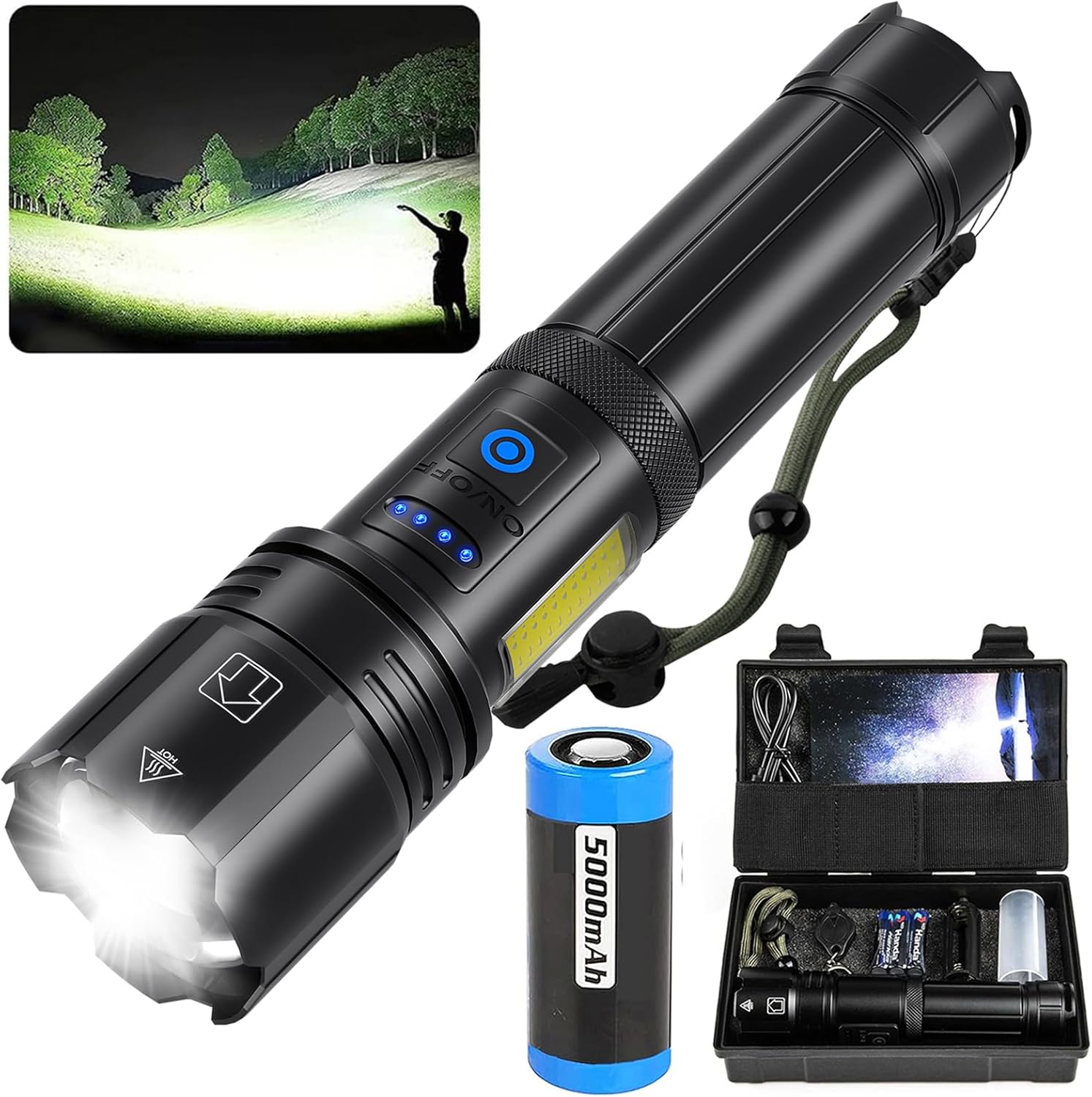 Torcia Led Potente Professionale Ricaricabile - immagine 1