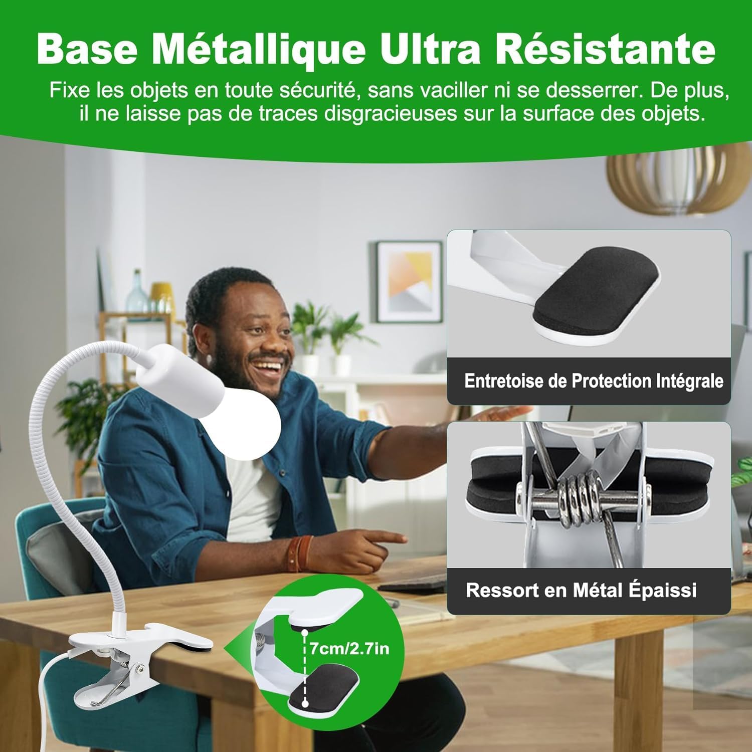 2x Lampada a Morsetto E27 con Interruttore e Cavo 220cm - immagine 5