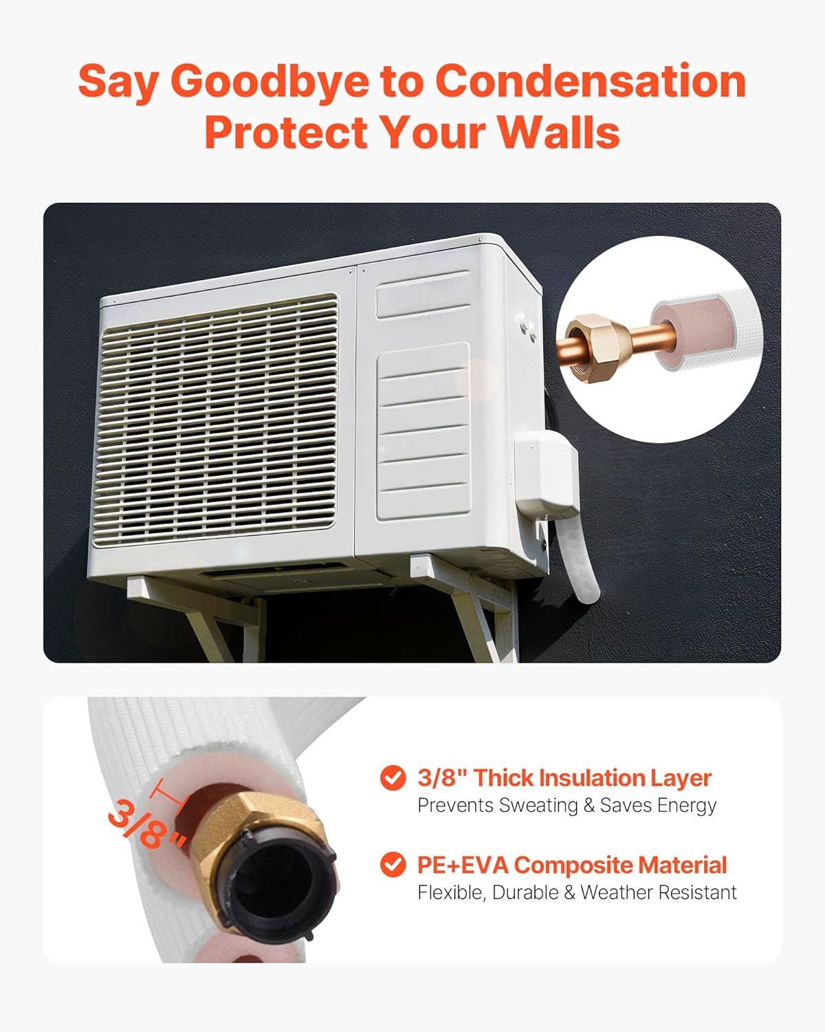 Vevor Set Tubi Mini Split Rame 15,2m - immagine 6