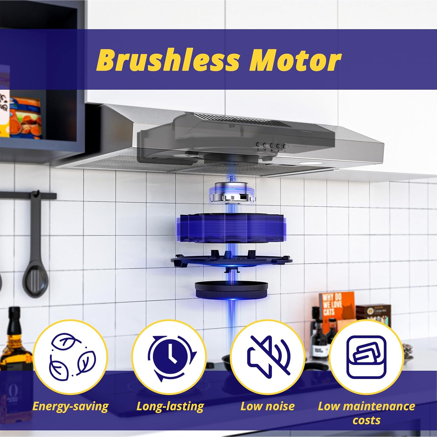 Firegas Cappa Aspirante 60 cm con LED e 3 Livelli - immagine 2