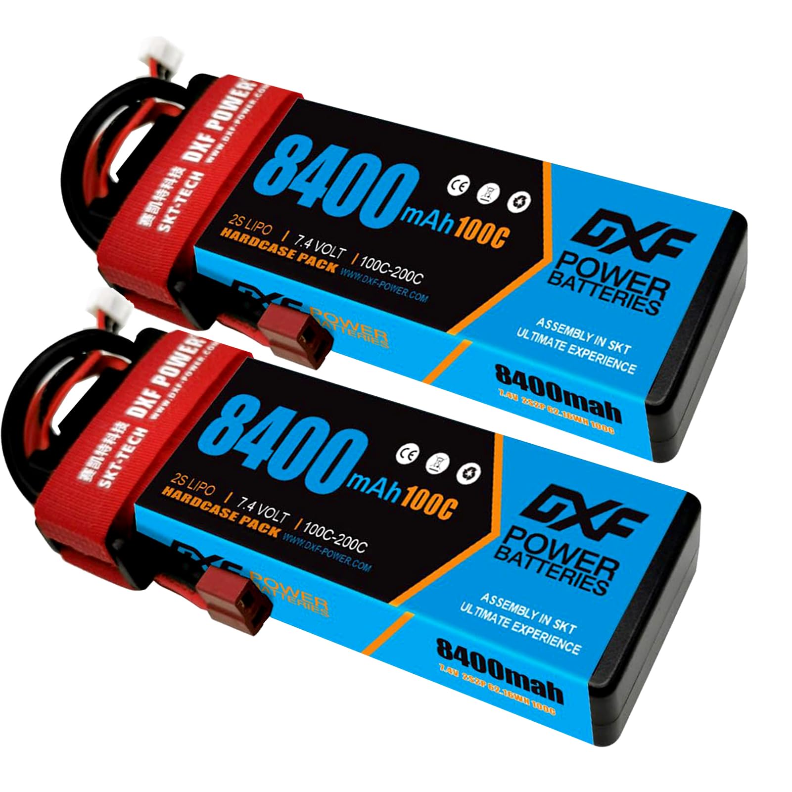 Dxf 2x LiPo RC Akku 8000mAh 7.4V 110C 2S