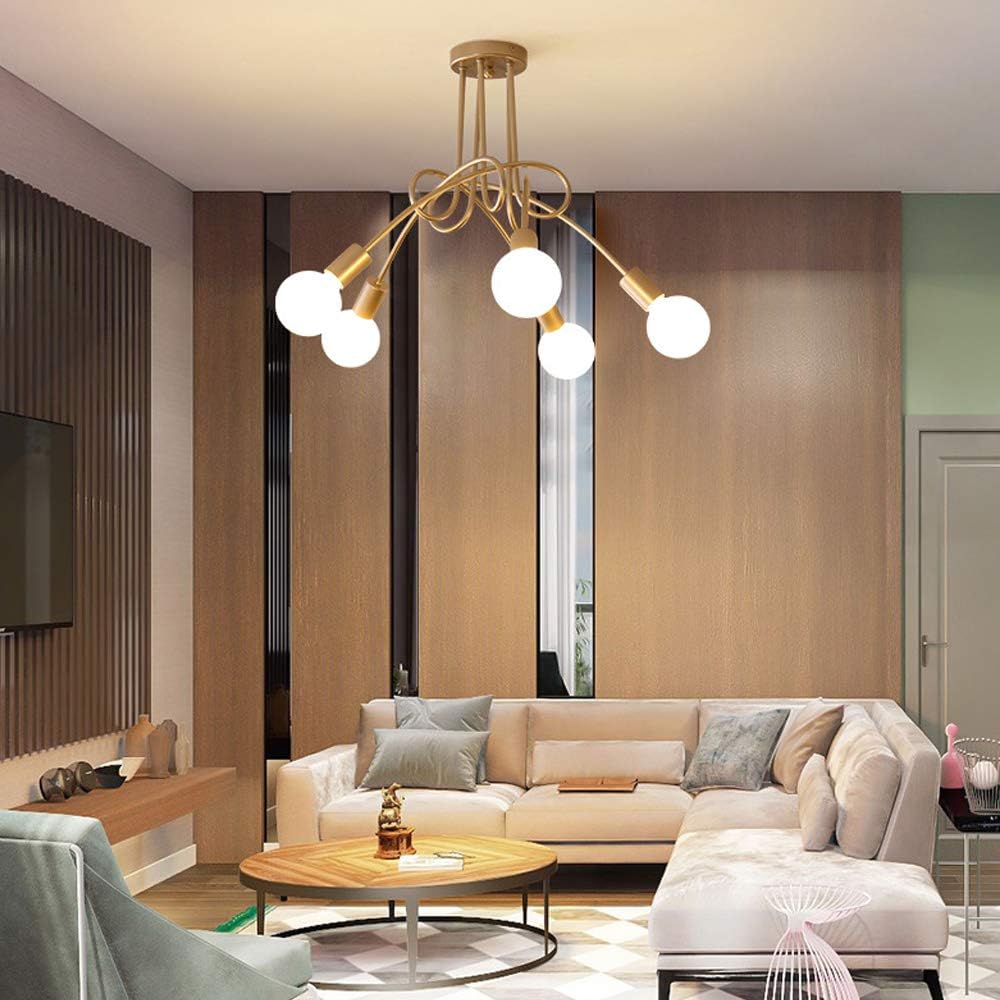 Idegu 5 Luci Lampadario Retrò Industriale E27 - immagine 3