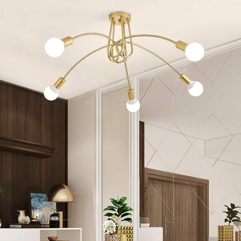 Idegu 5 Luci Lampadario Retrò Industriale E27 - immagine 4