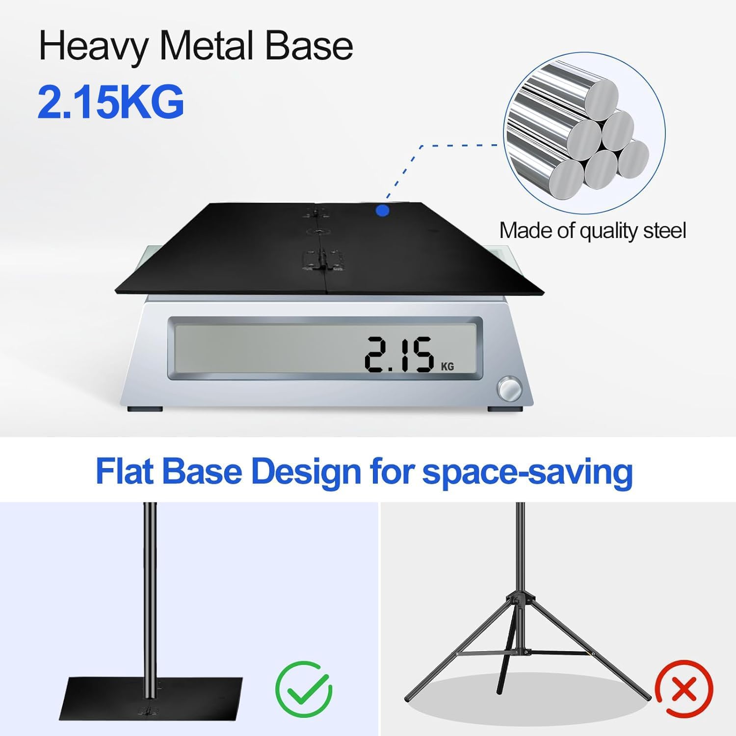 Emart Supporto per Fondale Fotografico 2x3m, Nero - immagine 3