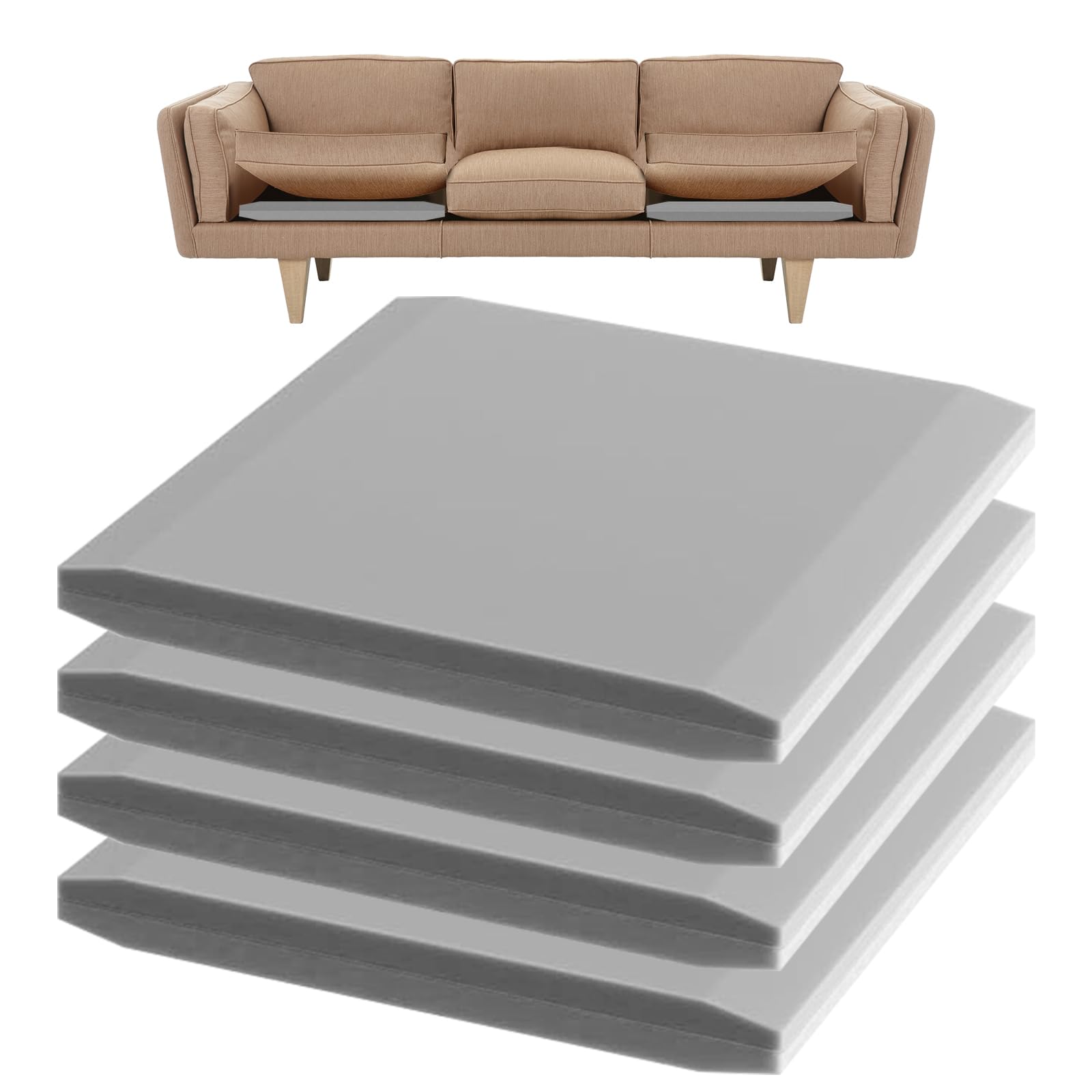 Gommapiuma Cuscino per Divano Alta Densità 50x50x5 CM