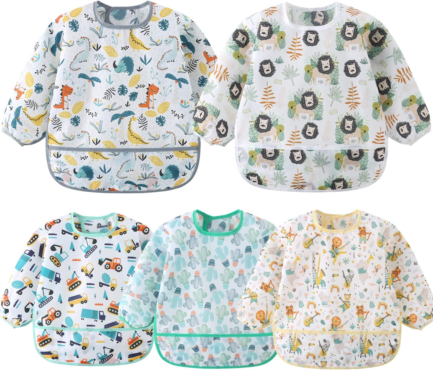 Bavaglini con Maniche Impermeabile 5 Pezzi - immagine 1