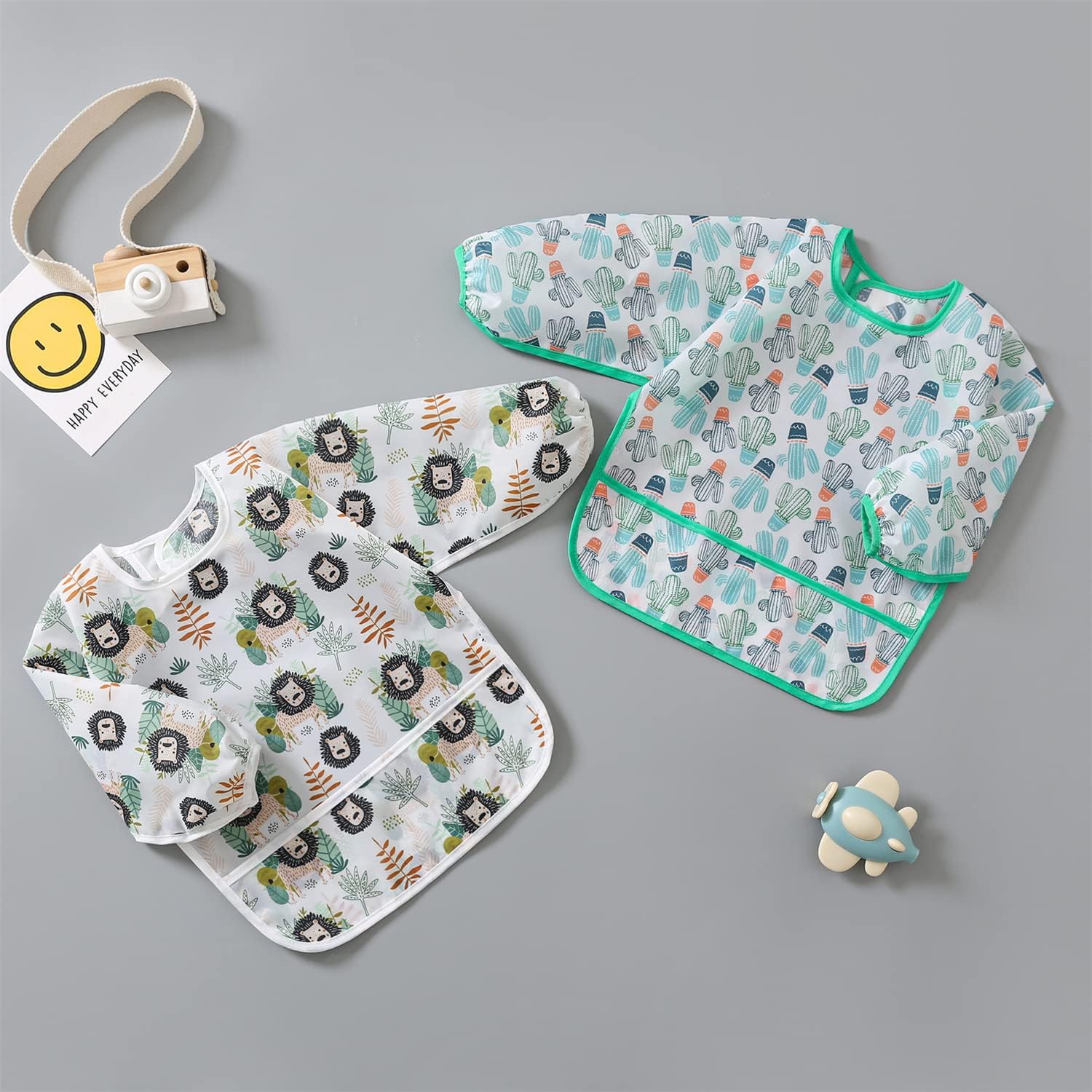 Bavaglini con Maniche Impermeabile 5 Pezzi - immagine 4