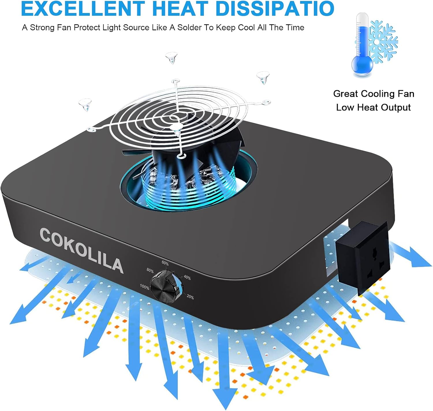 COKOLILA Dimmerabile Lampada per Piante 600w - immagine 6