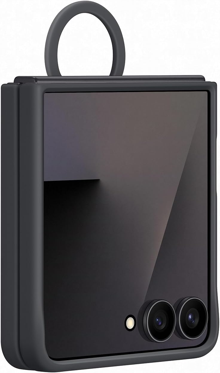 Samsung Silicone Case with Ring per Galaxy Z Flip7, Black - immagine 2