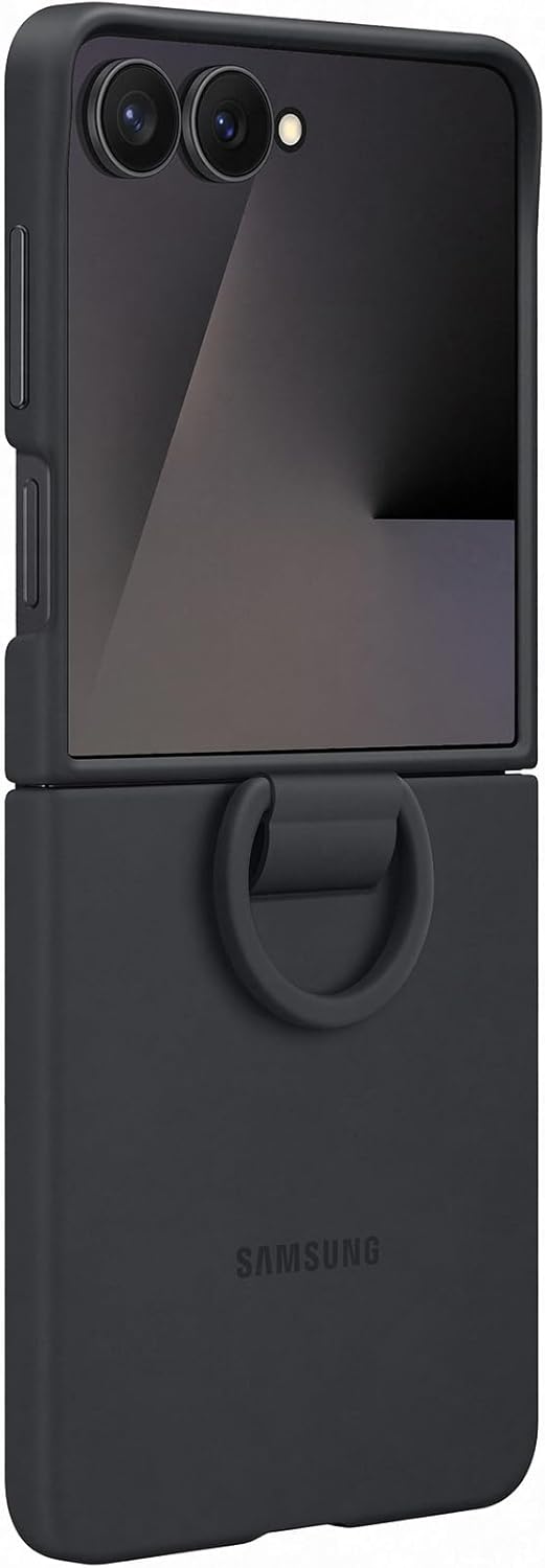 Samsung Silicone Case with Ring per Galaxy Z Flip7, Black - immagine 4