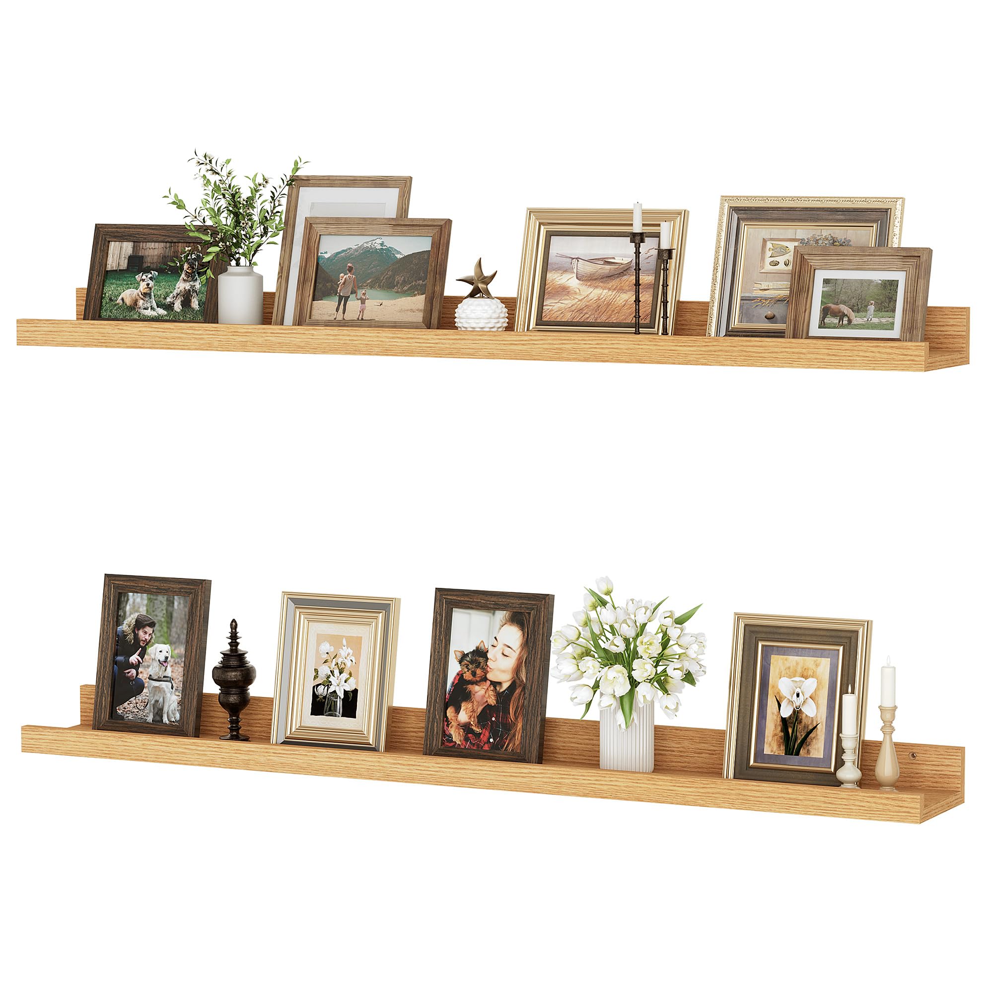 Mensola da Parete 90 cm - Set 2 Pezzi, Beige