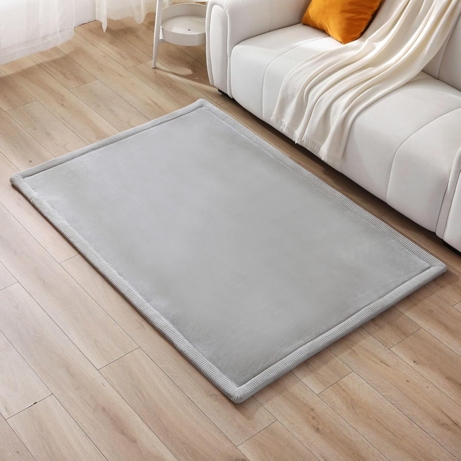 Hakuna Matte Tappeto da Gioco Velluto Corallo, Grigio - immagine 7