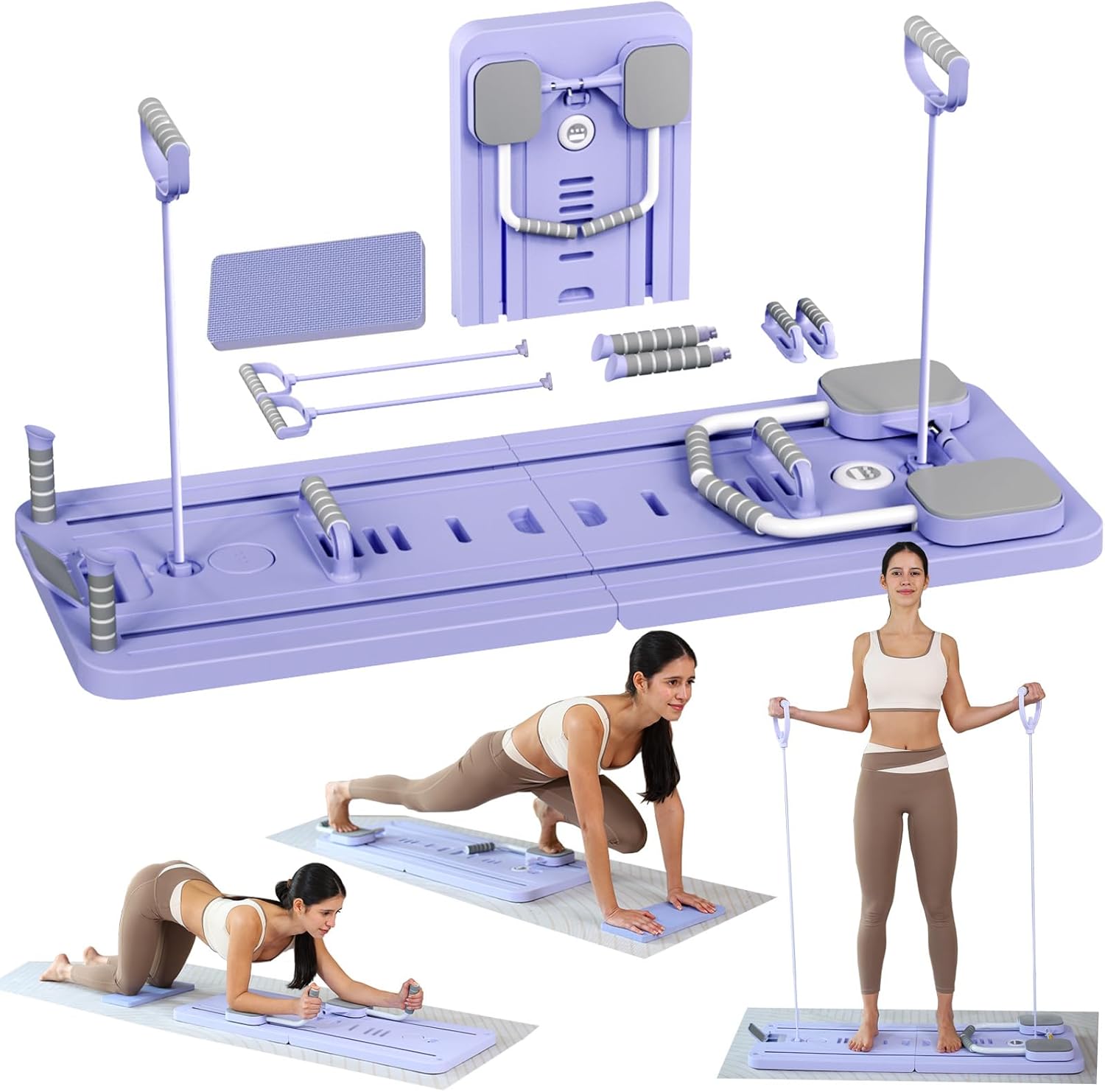 ExeractFit Pilates Board 2025 Upgraded Pieghevole, Viola - immagine 1