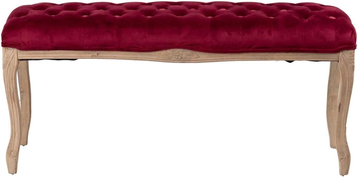 PIE CAMA MADERA DE CAUCHO VELVET 110x36x47 CM - immagine 7
