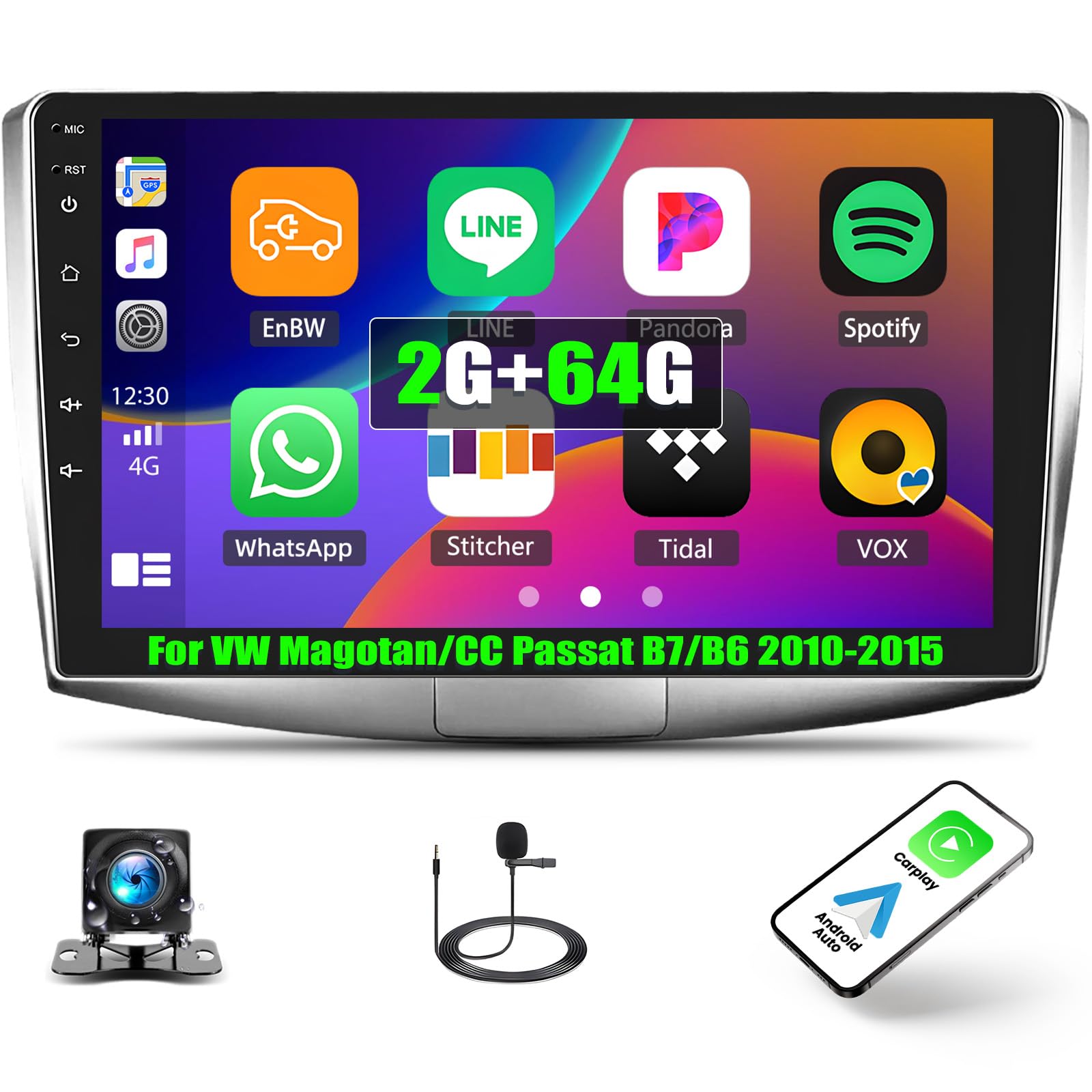 Autoradio Android 13 10" per VW Magotan/CC/Passat B7/B6