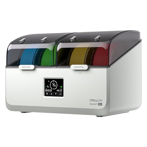 Creality SpacePi X4 Lite Filamento Essiccatore, 4 bobine Scatola Secco Regolabile 45-75°C Doppia Camera con Controllo Indipendente Filamento Dry Box per PLA PETG ABS TPU PA 1,75/2,85mm