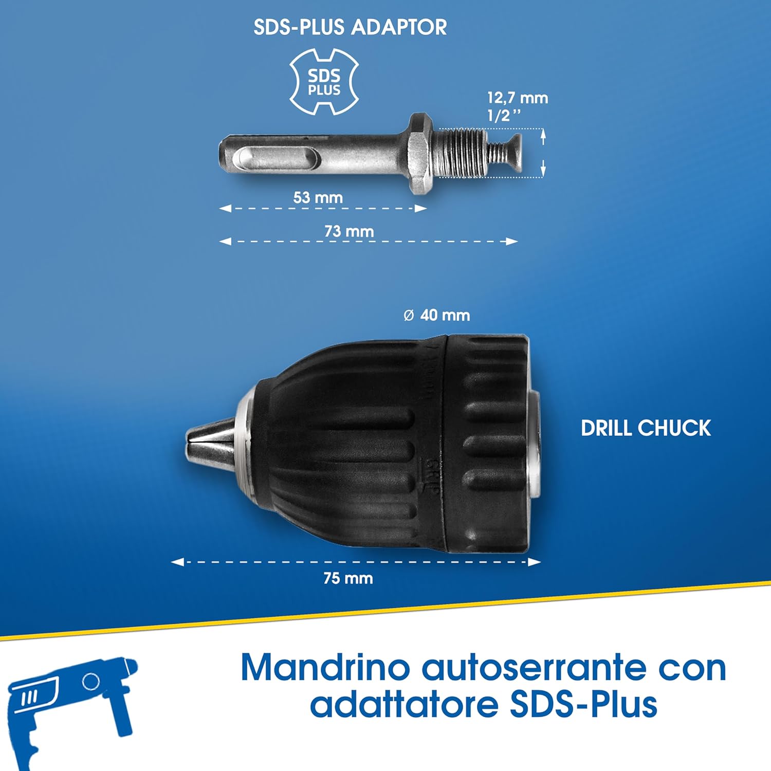 S&r Mandrino Autoserrante SDS-Plus 2-13 mm - immagine 2