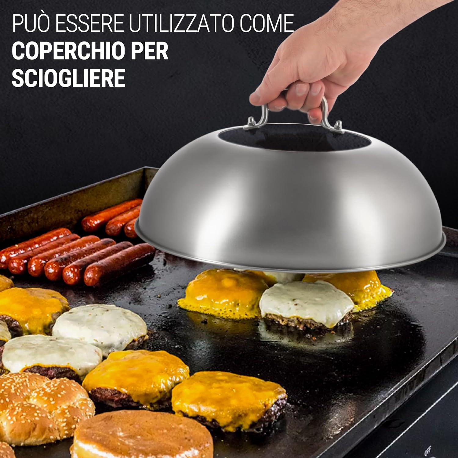 Yosukata Coperchio Universale Wok 32,5 cm Acciaio Inox - immagine 7