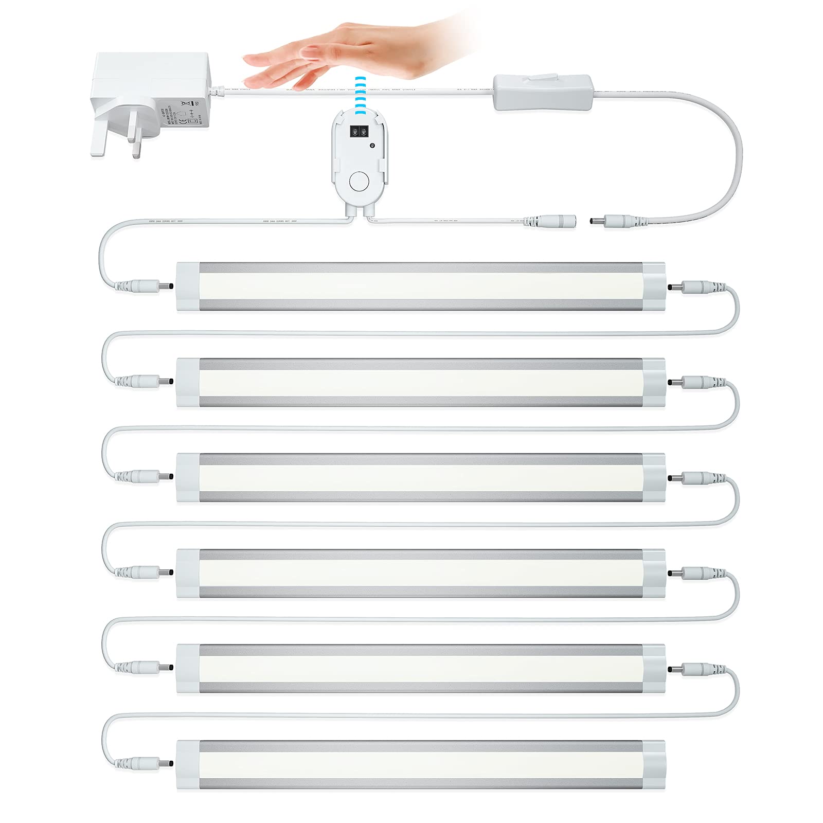 LAMPAOUS Sensore di Movimento LED Sottopensile (6 pz)