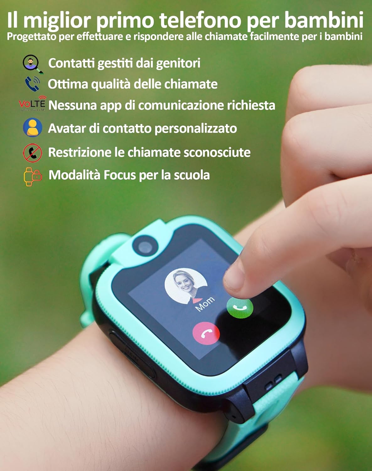 Easyfone Trackino KW2 Smartwatch per Bambini 4G IP68 - immagine 2