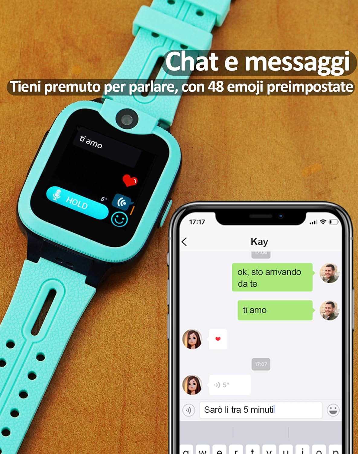 Easyfone Trackino KW2 Smartwatch per Bambini 4G IP68 - immagine 4