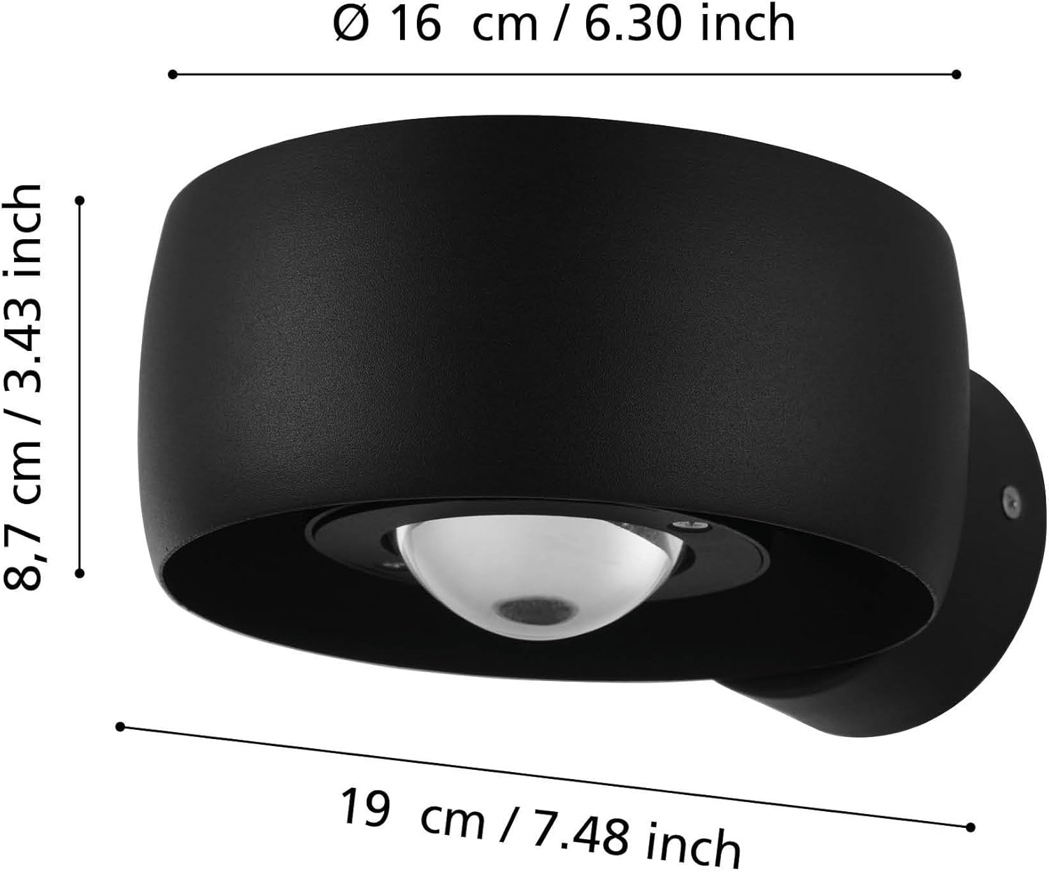 Eglo Treviolo 1 Lampada da Parete LED Esterni Nera - immagine 4