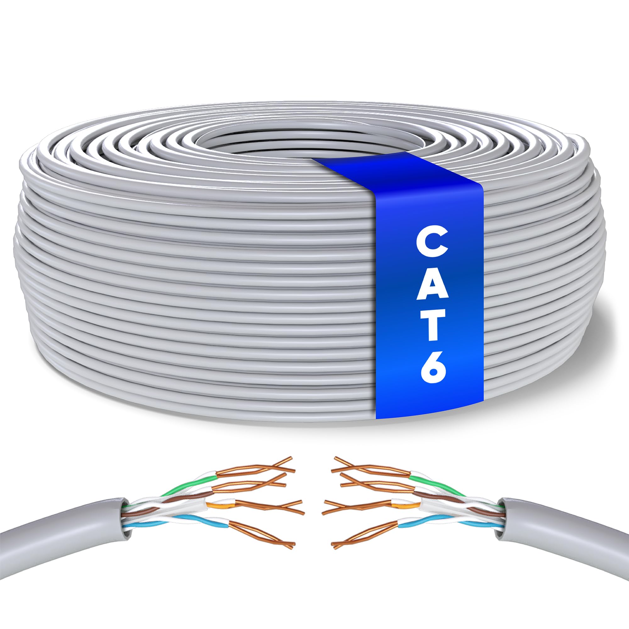 Mr. Tronic Cavo Ethernet Cat 6 da 100m Grigio