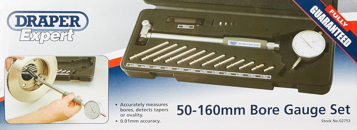 Draper Expert 02753 - Cassetta di controllo del foro, 50-160 mm - immagine 2