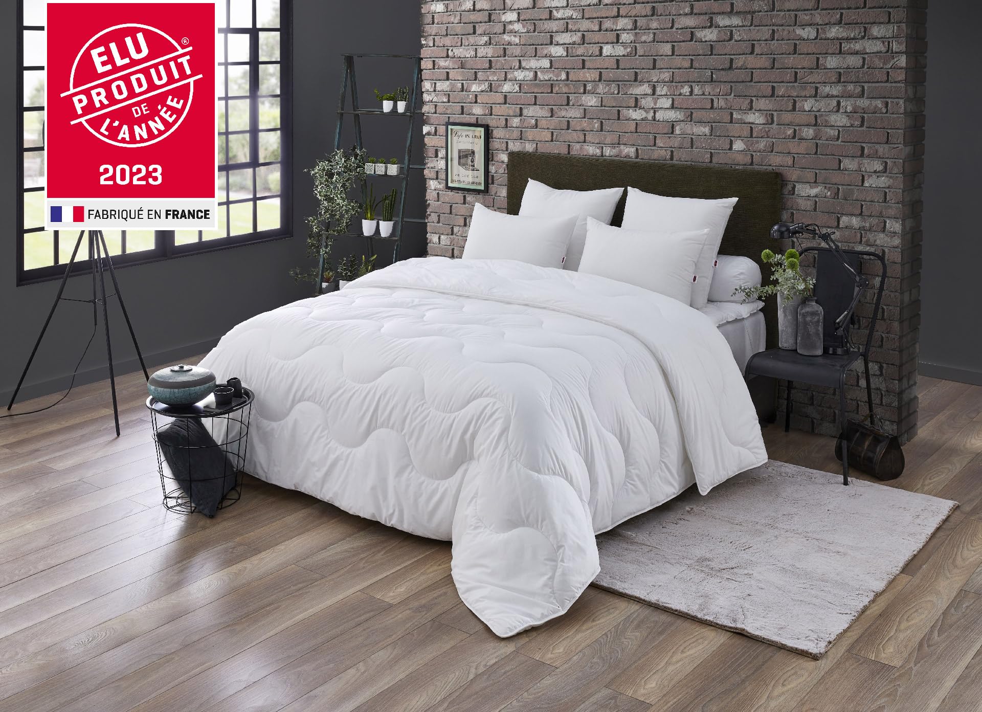 Dodo | Elu Prodotto dell'anno 2023 l Trapunta Temperata Ecoresponsabile 240x260 | per letto matrimoniale | Piumino Lin'Finiture Ultra Morbido | Riciclato | Made in France | Lavabile in lavatrice a 40°