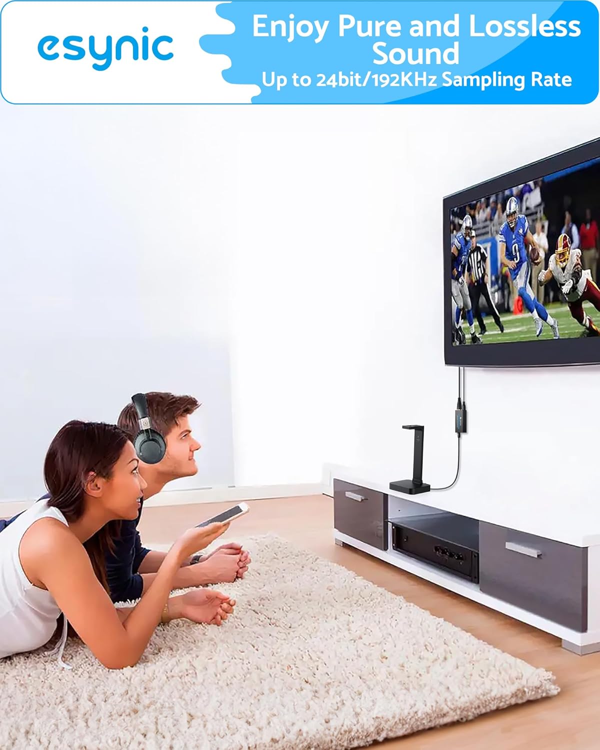 eSynic eARC ARC Audio Extractor con Cavo HDMI - immagine 6