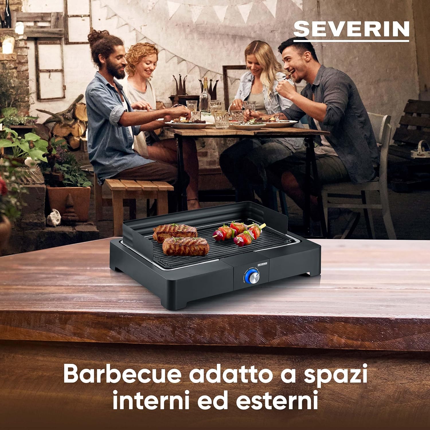 Severin PG 8567 Barbecue Elettrico 2200W, Nero - immagine 3