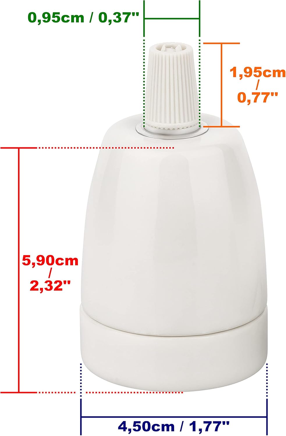 Isolatech Portalampada E27 in Ceramica (20 Pezzi) - immagine 5