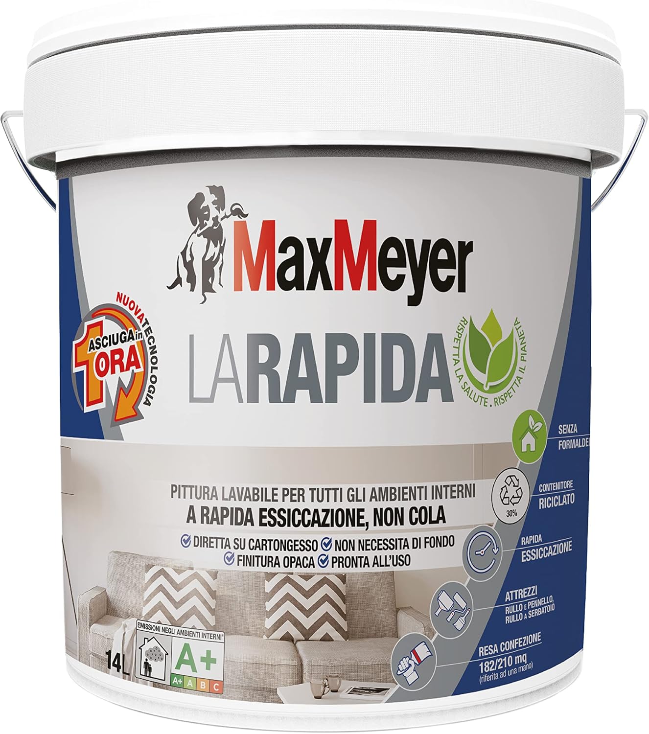 Maxmeyer La Rapida - Pittura Lavabile per Interni 14 L