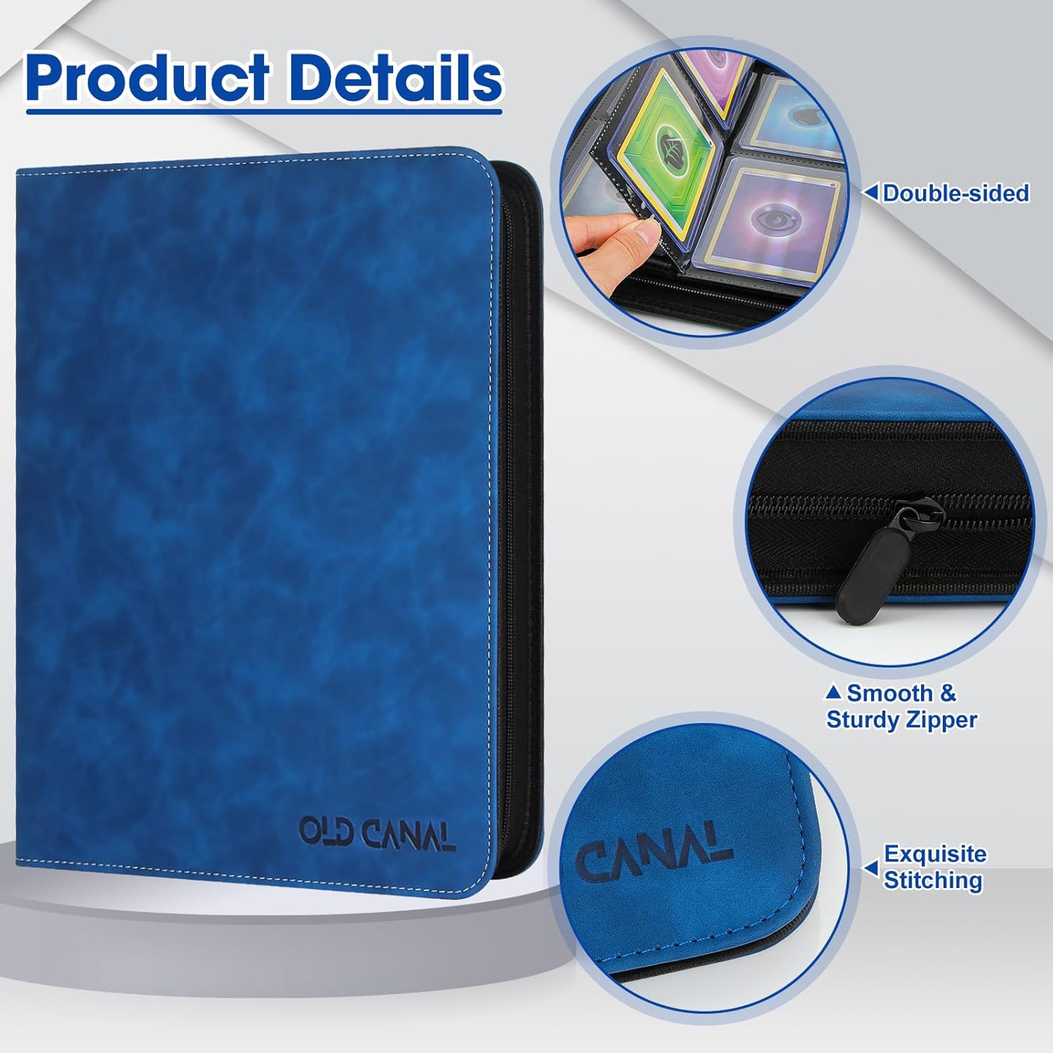 Top Loader Card Binder 9 Tasche, Blu Zaffiro - immagine 5