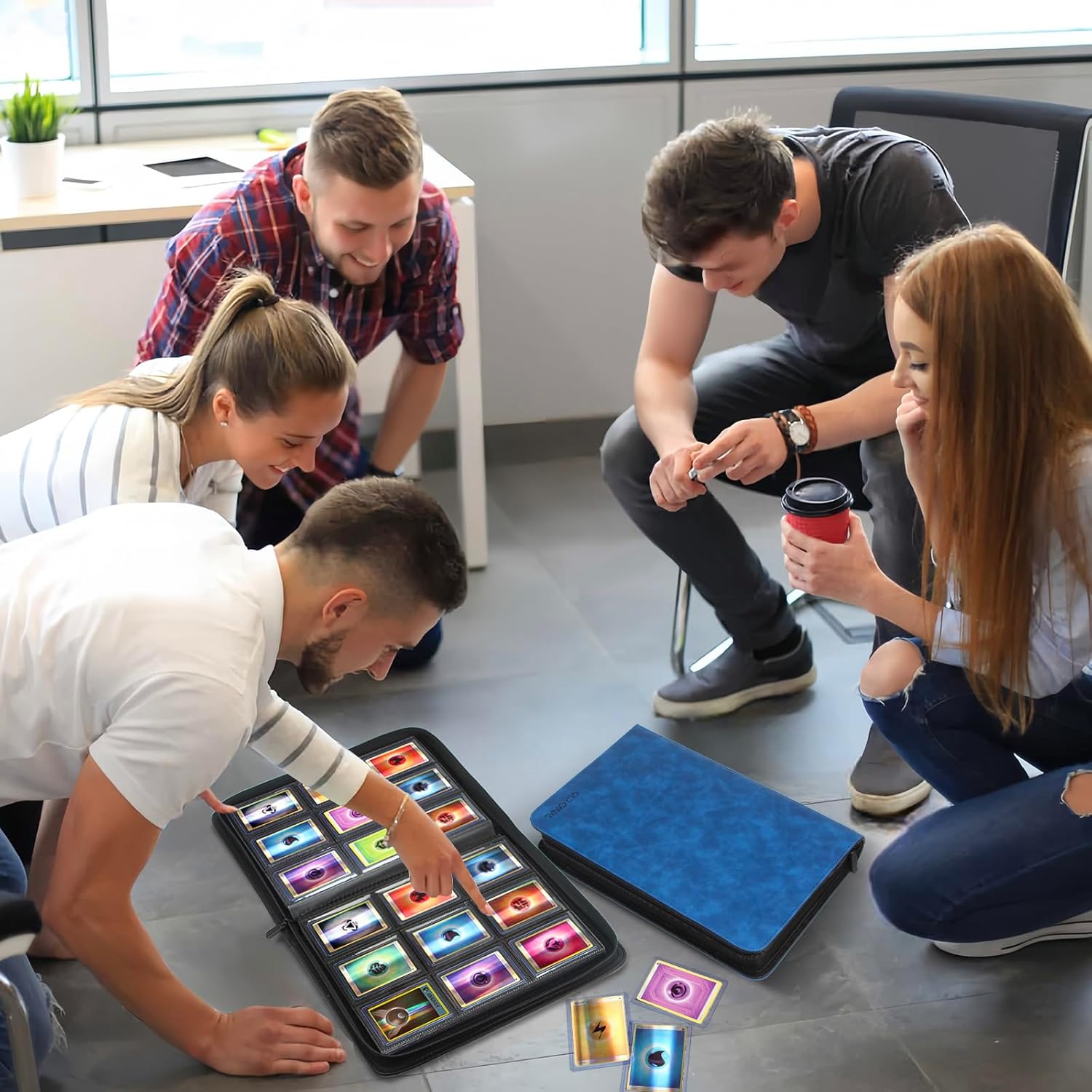 Top Loader Card Binder 9 Tasche, Blu Zaffiro - immagine 7