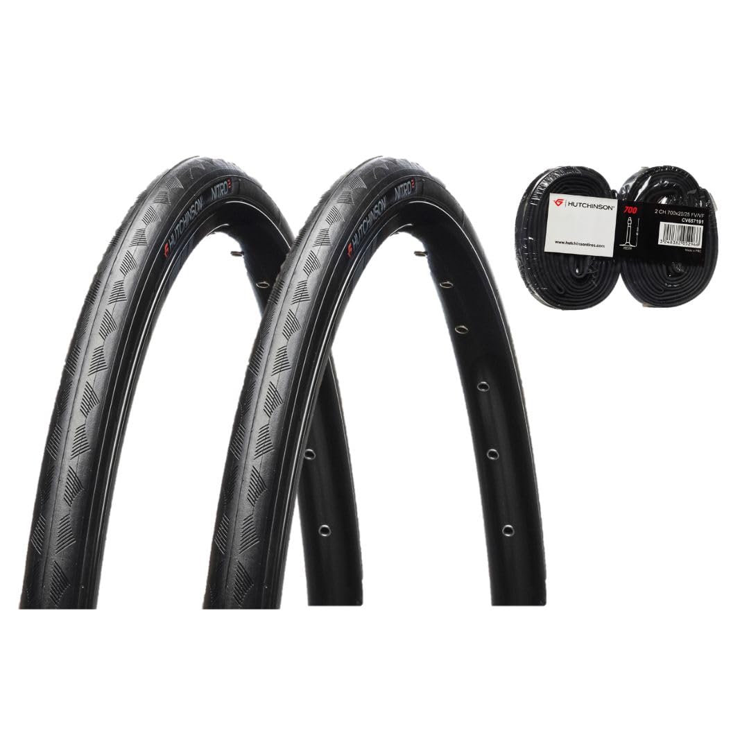 Hutchinson Set 2 Pneumatici + 2 Camere d'Aria Strada Nitro 2
