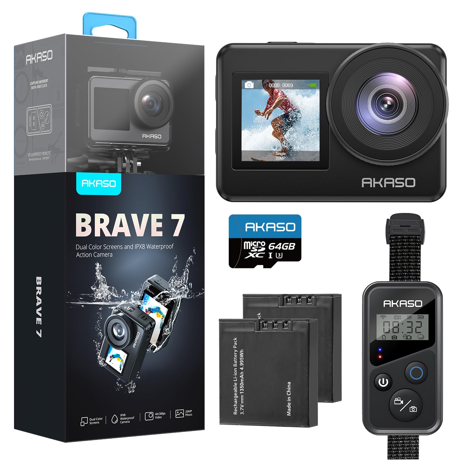Akaso Brave 7 Action Cam 4K 30FPS 20MP