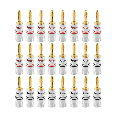 Nakamichi Connettori a Banana 4mm Placcati Oro 24K (24pz)