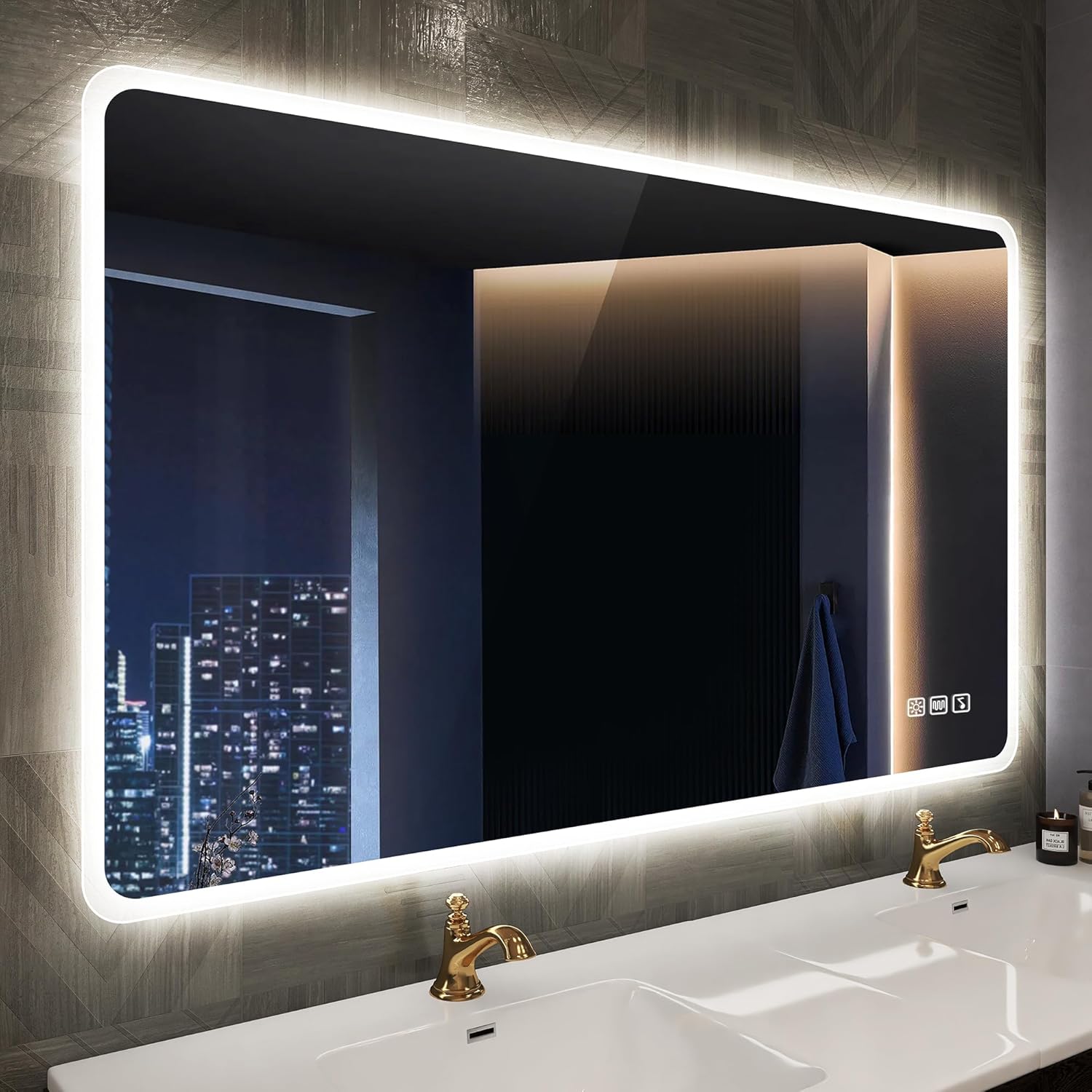 Starlead Specchio Bagno LED 100x70cm con Bluetooth